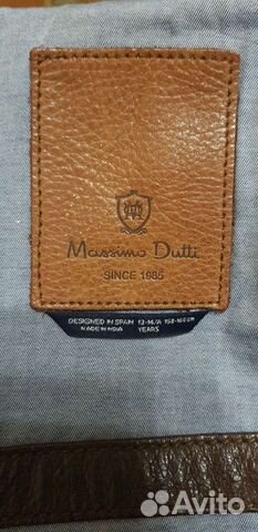 Кожаная куртка massimo dutti 42 44