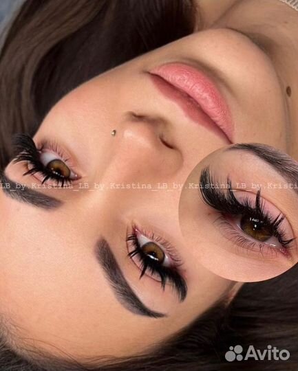 Модель на трендовое наращивание ресниц