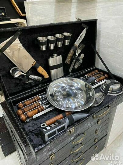 Шашлычный набор подарочный набор шампуров