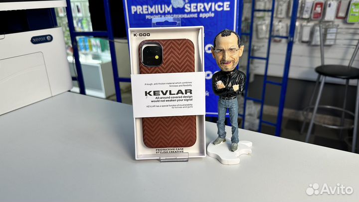 Чехол на iPhone 13 Pro Max Kevlar Карбон Оригинал