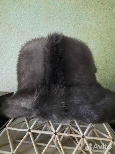 Шапка- шляпка норковая