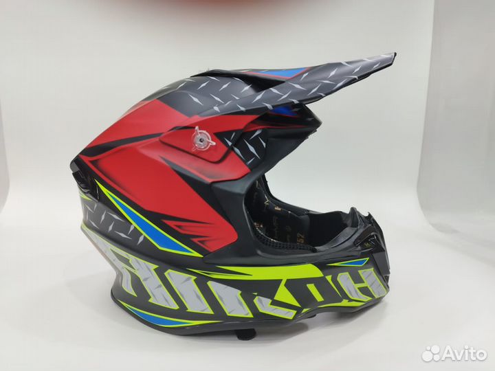 Кроссовый шлем Airoh (Черный /желтый/красный)