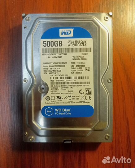 Hdd wdblue 500gb SATA 3