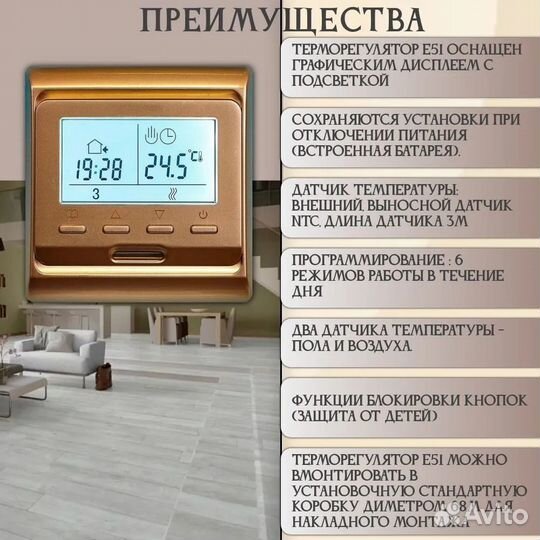 Терморегулятор/термостат/регулятор E51.716 (1 штук