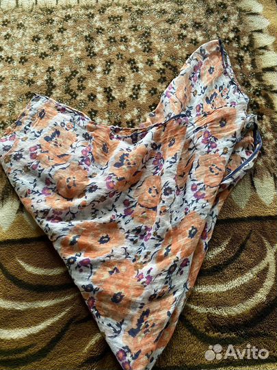 Massimo dutti, палантин, платок, лен, оригинал