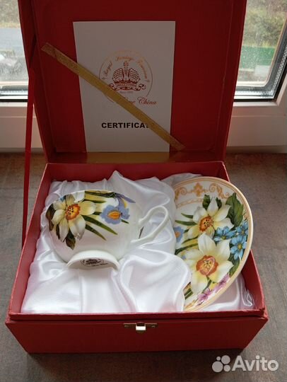 Подарочный набор чашка с блюдцем