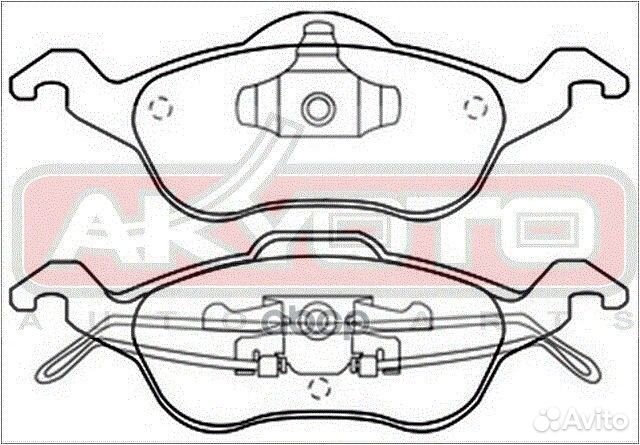 Колодки тормозные дисковые передние AKD1244 akyoto