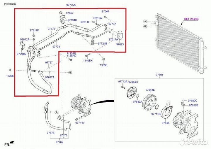 Трубка кондиционера Hyundai Solaris 2 седан