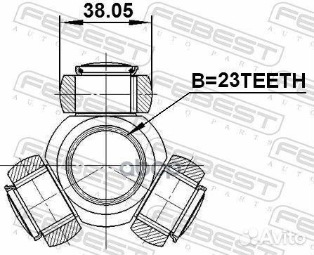 0116-SXM10 трипоид 23x38.05 Toyota Caldina 011