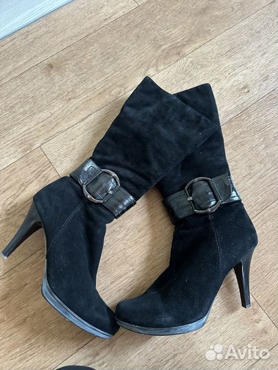 Сапоги женские зимние натуральная замша 38