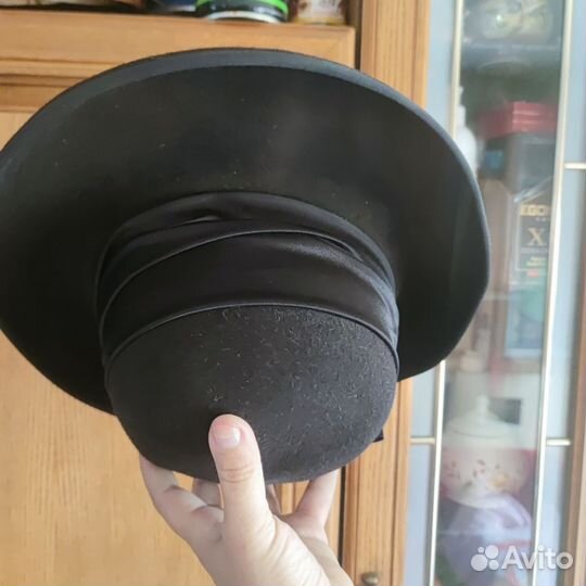 Шляпа классическая фетровая черная