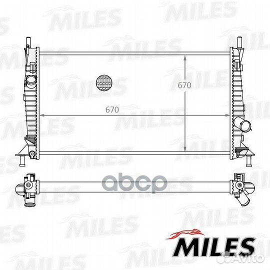 Радиатор (механическая сборка) ford focus 1.4-2