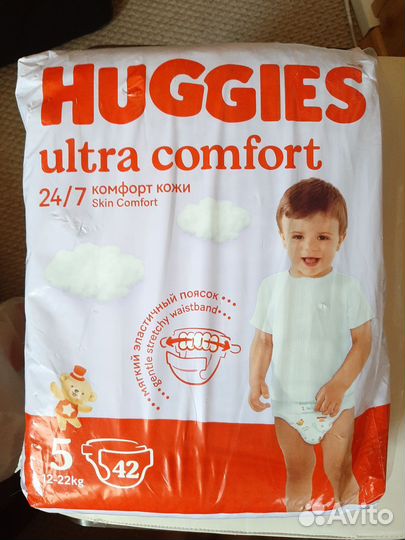Подгузники Huggies 5, шт 42, уп 2