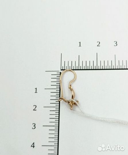 Золотые серьги с фианитом