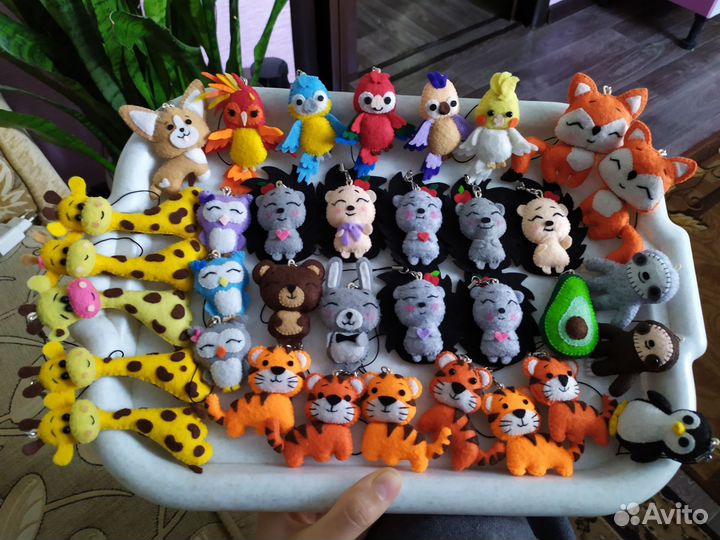 Попугайчики. Брелоки