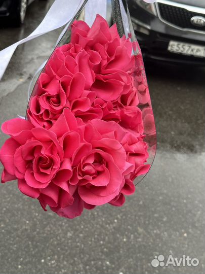 Французская роза в прозрачной сумочке Новинка