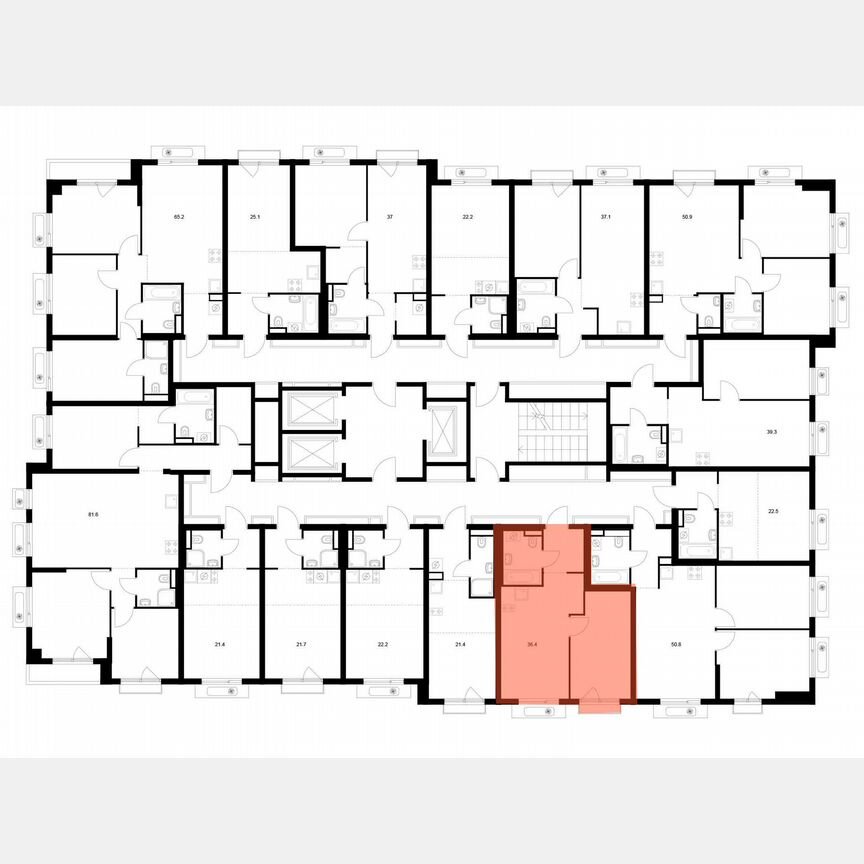 1-к. квартира, 36,4 м², 16/18 эт.