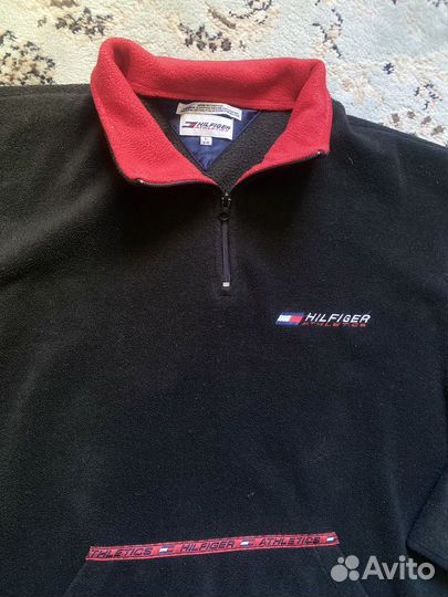 Tommy hilfiger свит шот c молнией из флиса ретро