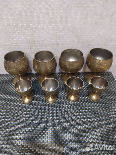 Рюмки на ножке латунные