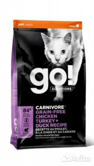 GOCухой беззерновой корм для кошек 4 вида мяса