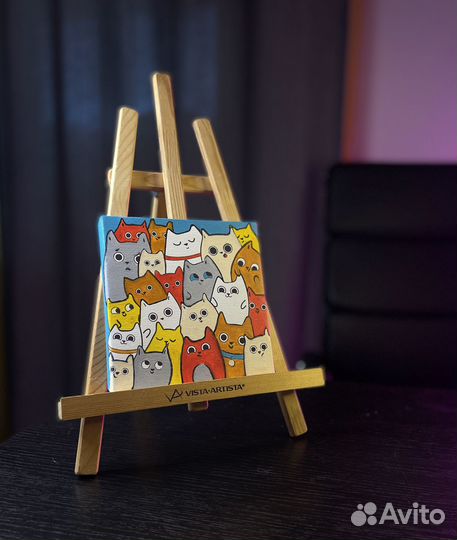 Картина детская на холсте (акрил, 15х15 см)