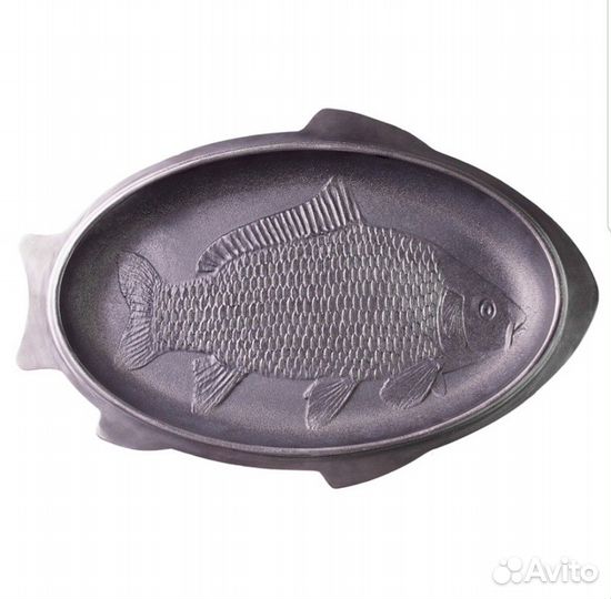 Утятница чугунная с крышкой-сковородой для рыбы и