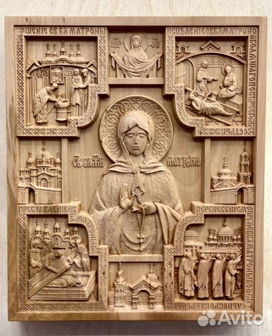 Икона «Святая Блаженная Матрона в житие»