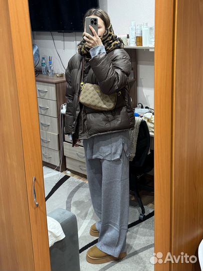 Костюм двойка женский серый оверсайз вязаный