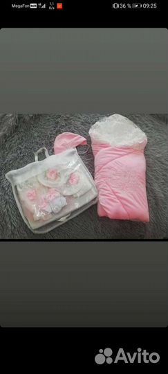 Конверт на выписку для девочки осень/весна