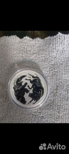 Биржабык и медведь Австралия 2020 1 доллар серебро