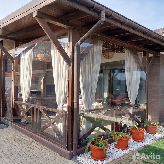 Мягкие окна пвх на беседку