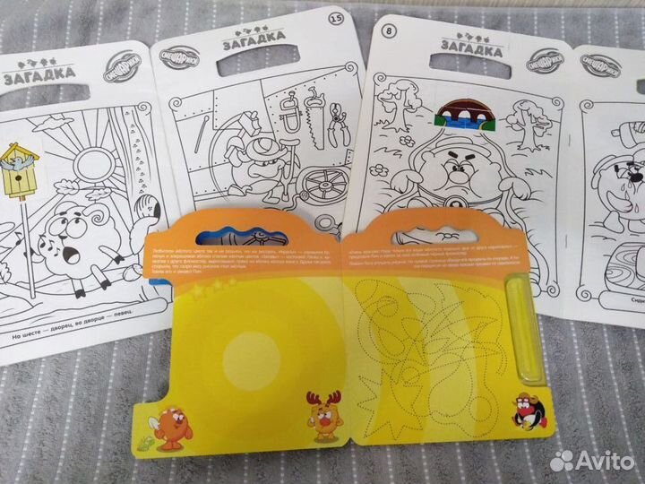 Смешарики раскраска, карточки, диски