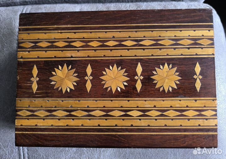 Деревянная шкатулка, старая, советская