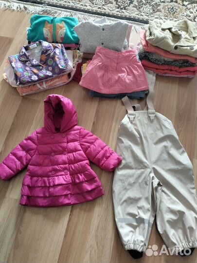Вещи пакетом на девочку 68 74 80