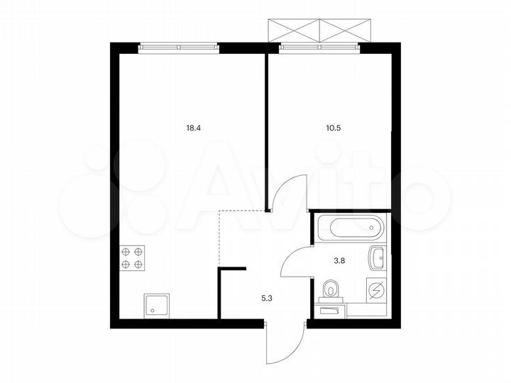 1-к. квартира, 38 м², 13/25 эт.