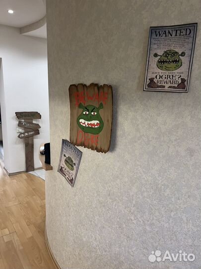 Декор для тематической вечеринки Шрек