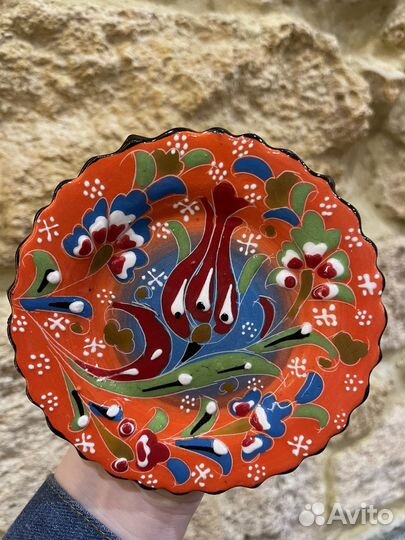 Тарелка керамика ручная работа