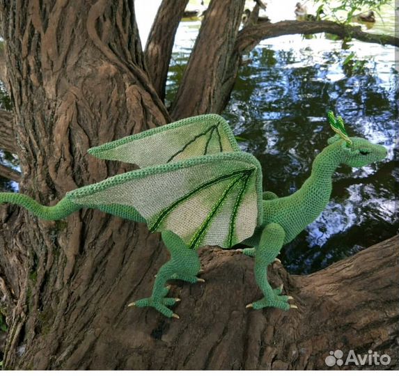 Дракон. Вязаная игрушка, ручная работа (амигуруми)