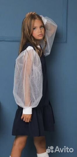 Блузка белая нарядная для девочки