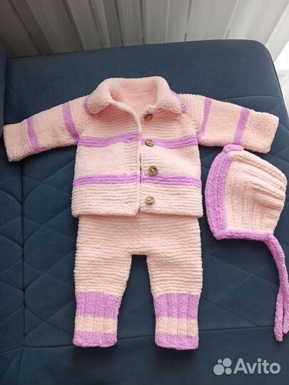 Теплый костюм на девочку 68 74