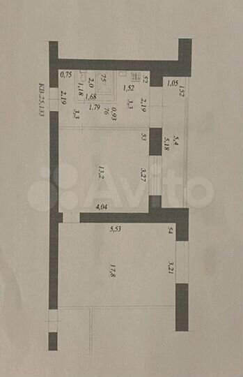 2-к. квартира, 45 м², 5/5 эт.