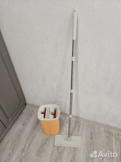 Швабра с ведром и отжимом бу