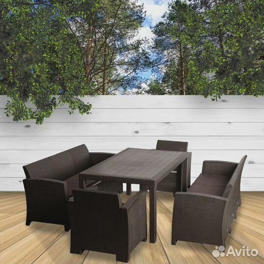 Комплект мебели под ротанг