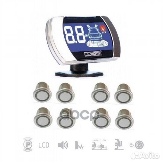 Парковочный радар parkmaster 8-FJ-27 silver, 8