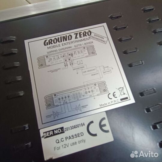 Моноблок Ground Zero gzta 1.800DX 1600вт Max