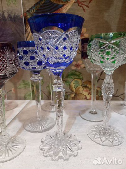 Бокалы старинные хрусталь Франция Германия