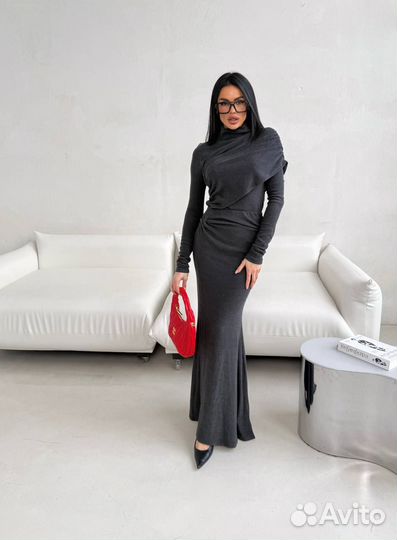 Кашемировое платье 4 цв