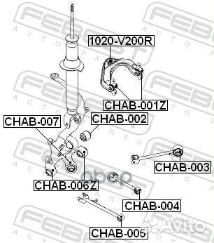 Сайлентблок задней цапфы chab-006Z Febest