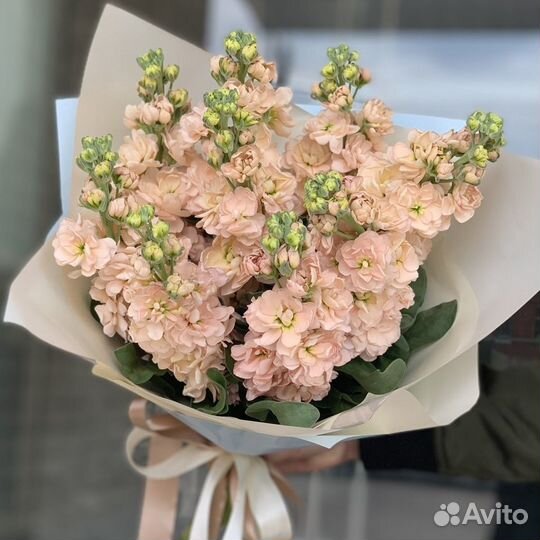 Букет с ароматной матиолой. Доставка цветов