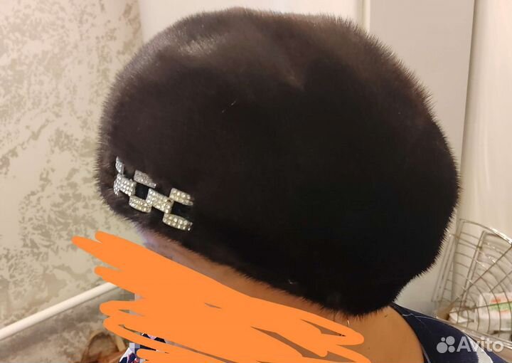 Норковый мягкий берет